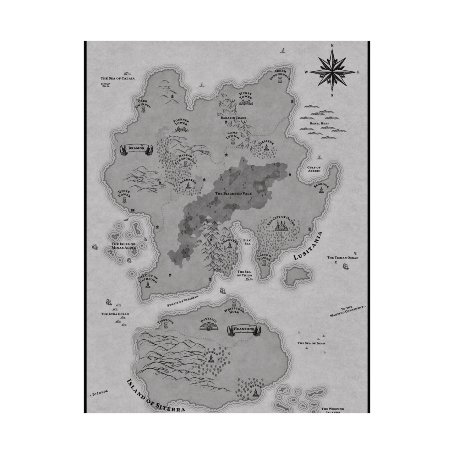 Marks of the Broken Map Poster